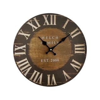 Horloge De Salon Horloge Murale Bois Industrielle 33,8x33,8x4