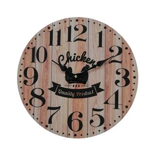 Horloge Murale De Cuisine Style Vintage Mdf Brun Noir Idée Cadeau