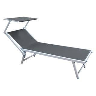 Bain De Soleil En Aluminium Gris, Auvent Réglable Pour Le Jardin Et La Plage