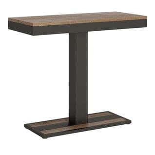 Console Extensible 90x40/300 Cm Capital Evolution Chêne Nature Cadre Anthracite