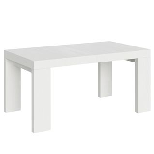 Table Extensible 90x160/420 Cm Roxell Frêne Blanc