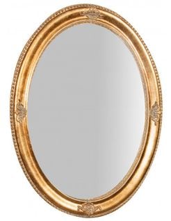 Miroir Ovale Avec Cadre Doré