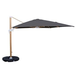 Parasol De Jardin 3x4 Avec Bras Latéral Roma Wood Noir