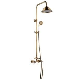 Colonne De Douche Avec Robinet Mélangeur Retro Vieux Bronze