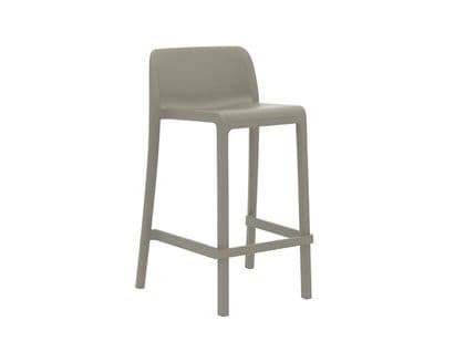 Tabouret De Jardin Empilable En Polypropylène Taupe