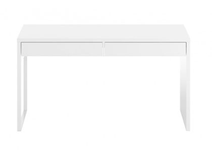 Bureau Design Izia Avec Piètement Reversible Et 2 Tiroirs L138cm X P50cm - Blanc