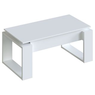 Table basse avec plateau relevable NOVA blanche