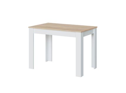 Table À Manger Lilian L109 X P67cm -  Blanc / Bois