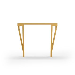 Table Console, Modèle 732 Collection Aire, En Hêtre Massif Cérusé, Moutarde