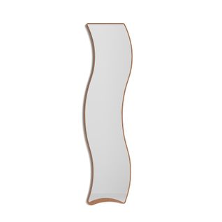 Miroir Irrégulier Pleine Longueur 170x45, Collect Looker, En Mdf Plaqué En Bois, Laqué Noyer Clair