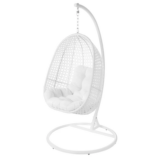 Fauteuil Dido Oeuf Suspendu Blanc + Support