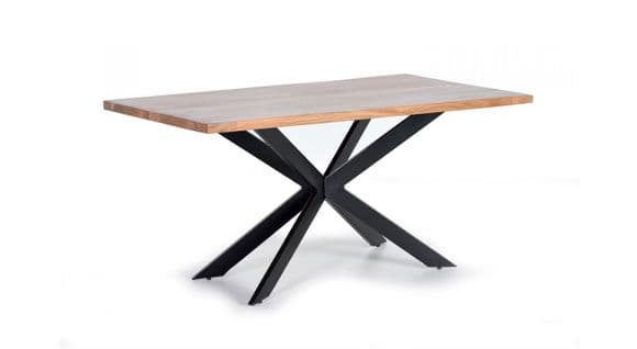 Table à Manger Bois, Métal Marron 180x90x78cm - Bois-métal