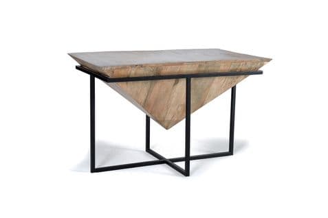 Table Basse - Naturel Et Noir -  62x100x60