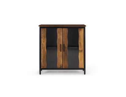 Buffet 90x87x37cm - Bois De Manguier Et Métal