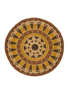 Tapis Intérieur Diam.120 Cm Multicolore Rond Tonga Ethnique