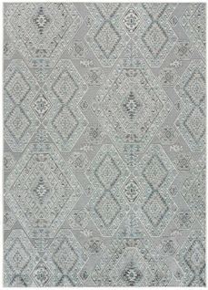 Tapis Intérieur 135x195 Cm Bleu Rectangulaire Arlette Vintage