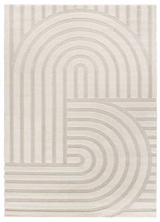 Tapis Intérieur 120x170 Cm Blanc Rectangulaire Snowy Scandinave