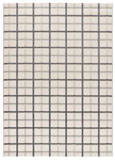 Tapis Intérieur 80x150 Cm Gris Rectangulaire Karisma Géometrique Avec Relief