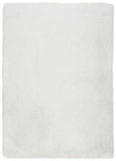 Tapis Intérieur 60x100 Cm Blanc Rectangulaire Alpaca Shaggy Uni