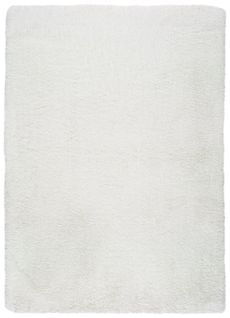 Tapis Intérieur 80x150 Cm Blanc Rectangulaire Alpaca Shaggy Uni