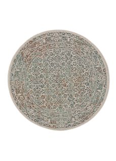 Tapis Extérieur Diam.115 Cm Multicolore Rond Lucca Vintage