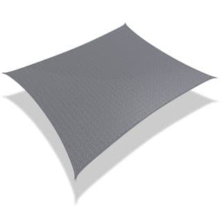 Voile D'ombrage Rectangulaire 3x2.5m Avec 24pcs Kit De Fixation Gris