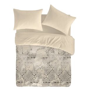 Housse De Couette Alain   Beige/gris 140x200 Cm