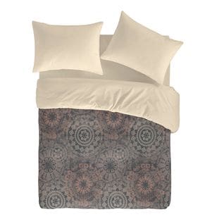 Housse De Couette Eider  Beige/gris/rose 260x240 Cm