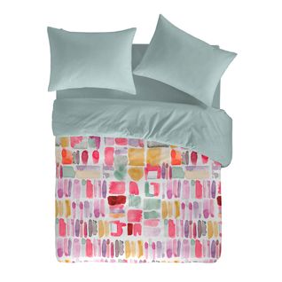 Housse De Couette Lille  Rose/violet/jaune/vert 260x240 Cm