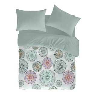 Housse De Couette 100% Coton Lundy 240x220 Cm Vert