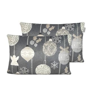 Housse De Coussin En Velour De Noël Rustic 30x50 Cm (2)