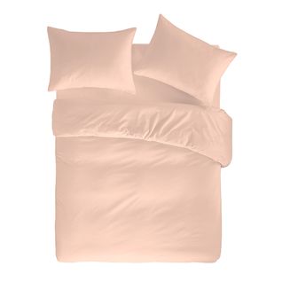 Housse De Couette En Percale De Coton Pure 200x200 Cm Rose