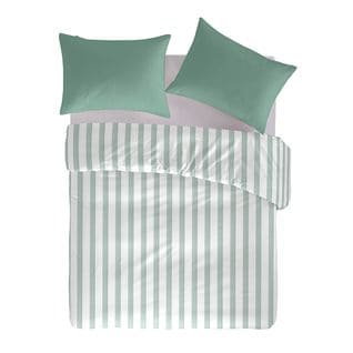 Housse De Couette 100% Percale Coton Organic Bengale 140x200 Cm Vert