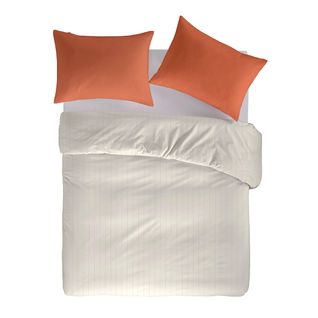 Housse De Couette Lin/coton Organic Maho 140x200 Cm Orange Foncé