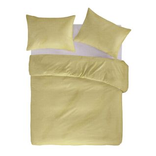 Housse De Couette Lin/coton Organic Liso Lo 200x200 Cm Jaune