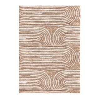 Tapis Moderne Plat Abstrait Zuji Tempo Beige 120x170