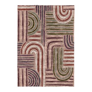 Tapis Multicolore Design Abstrait Plat Sonie Multicolore 140x200