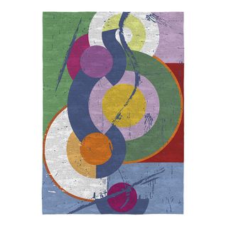 Tapis Moderne Abstrait Multicolore Plat Dianna Multicolore 160x230