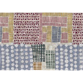 Tapis Moderne Multicolore Abstrait Plat Mawu Multicolore 140x200