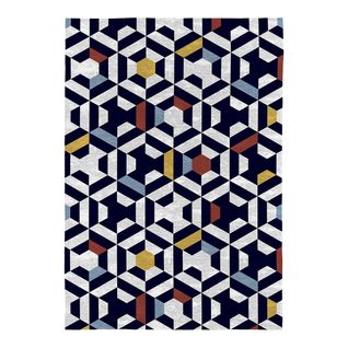 Tapis Graphique Design Plat Multicolore Twist Multicolore 80x150