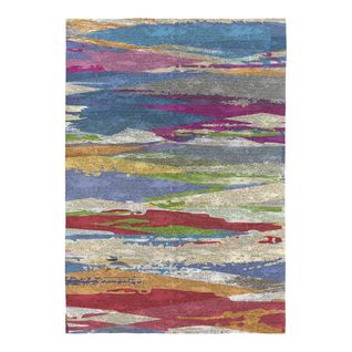 Tapis Multicolore Abstrait Moderne Plat Serra Multicolore 80x150