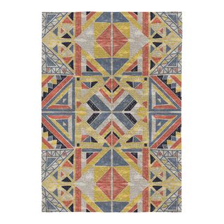 Tapis Coloré Design Abstrait Plat Tensival Multicolore 160x230