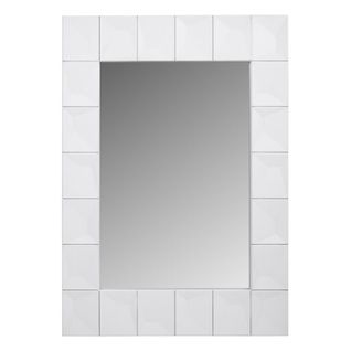 Miroir En Bois Laqué Blanc Et Gris 84x4,5x119h