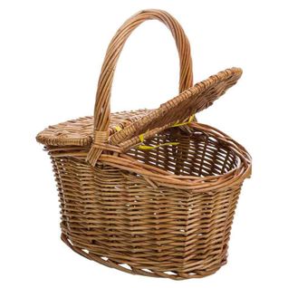 Panier Avec Couvercles En Osier Marron 25x17x13/27h