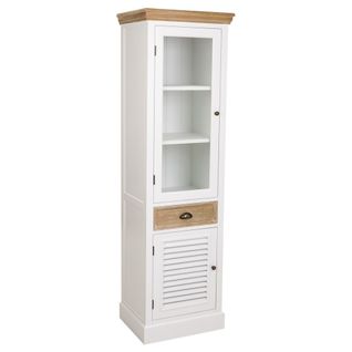 Vitrine En Bois Blanc 54x40,5x180h