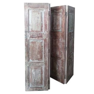 Paravent En Bois Marron 182x3x178h