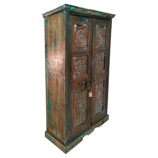 Armoire En Bois Marron 124x43x206h