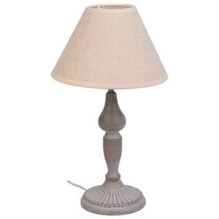 Lampe De Table En Métal Gris 20x20x34h