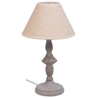 Lampe De Table En Métal Gris 20x20x34h