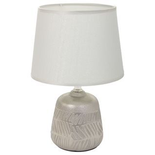 Lampe De Table En Céramique Argentée 13x13x21,5h